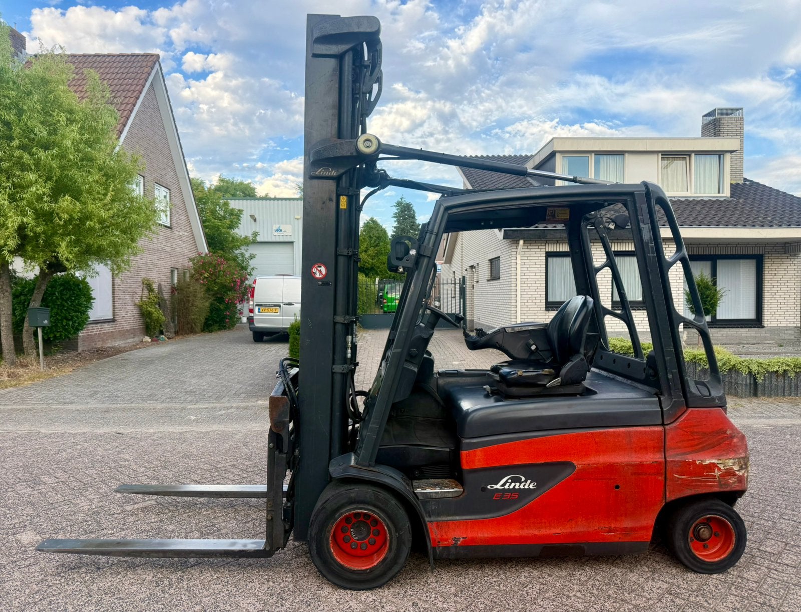 Linde E35L-01 heftruck 3.500 kg 6,92m  jonge accu + lader, 3000 tot 4000 kg, Ophalen, Elektrisch, Heftruck