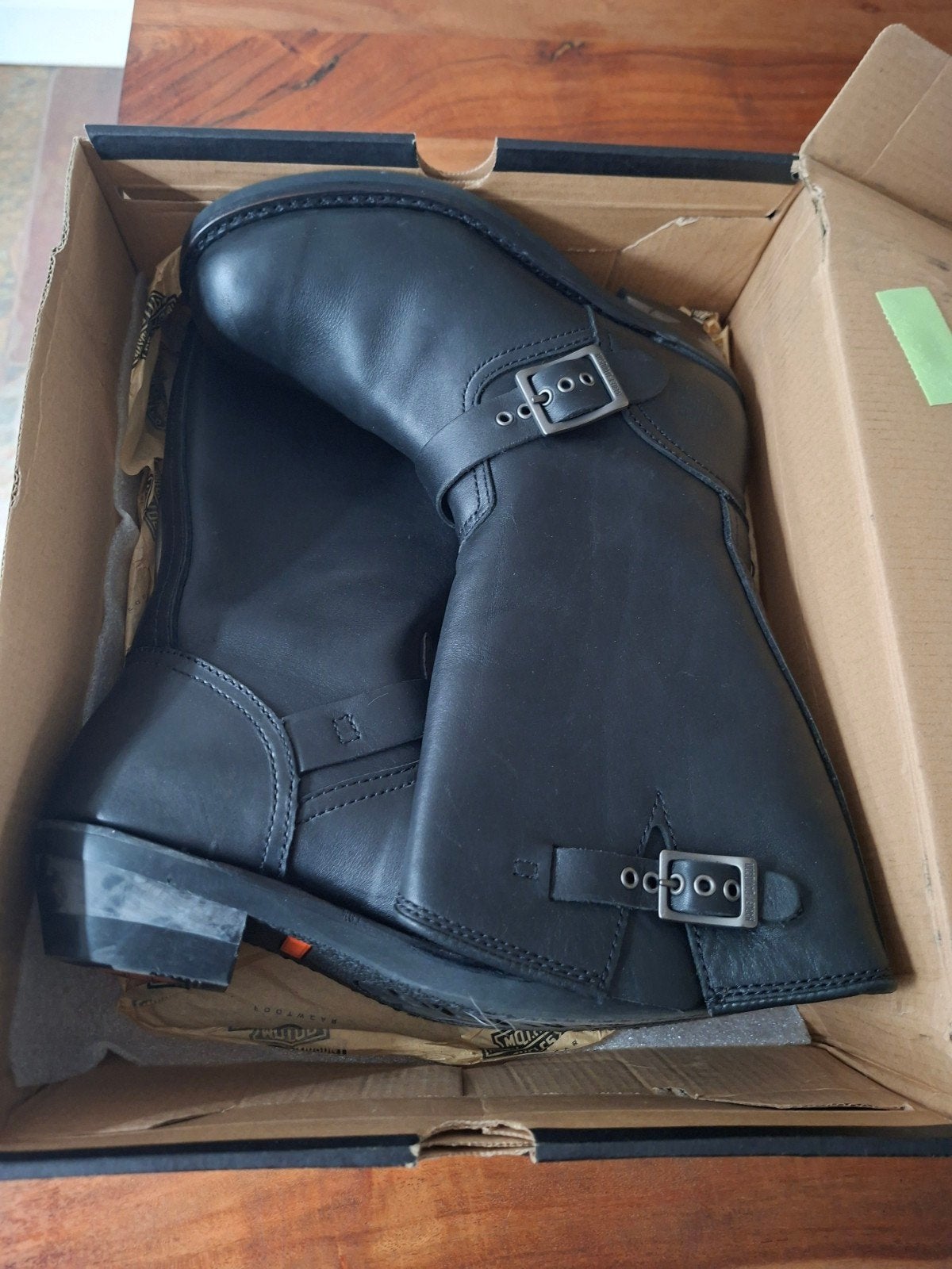 Harley-Davidson Brooklyn Hi Boot - Zwart leren laarzen, Zwart, Lage of Enkellaarzen, Nieuw, Ophalen of Verzenden