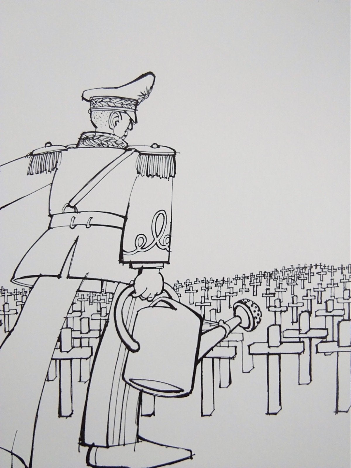 Yrrah spotprent jaren 70-80, Ophalen of Verzenden, 1960 tot 1980, Gebruikt, Overige onderwerpen