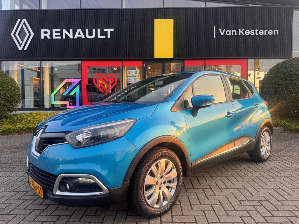 RENAULT Captur Energy TCe 90PK S&S Expression / Airco / NL-A, Stof, Gebruikt, LED verlichting, Blauw