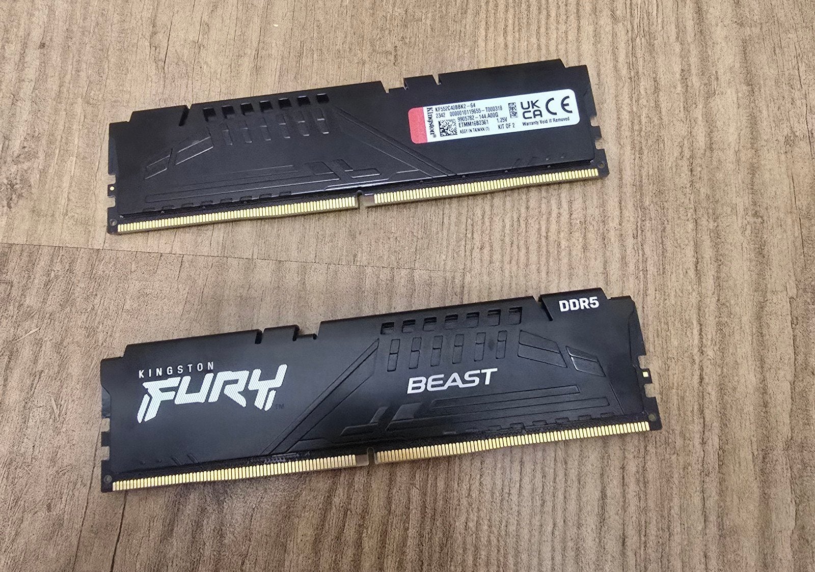 DDR5 2x 32GB Totaal 64 GB Kingston, Gebruikt, Ophalen of Verzenden, Desktop, DDR5