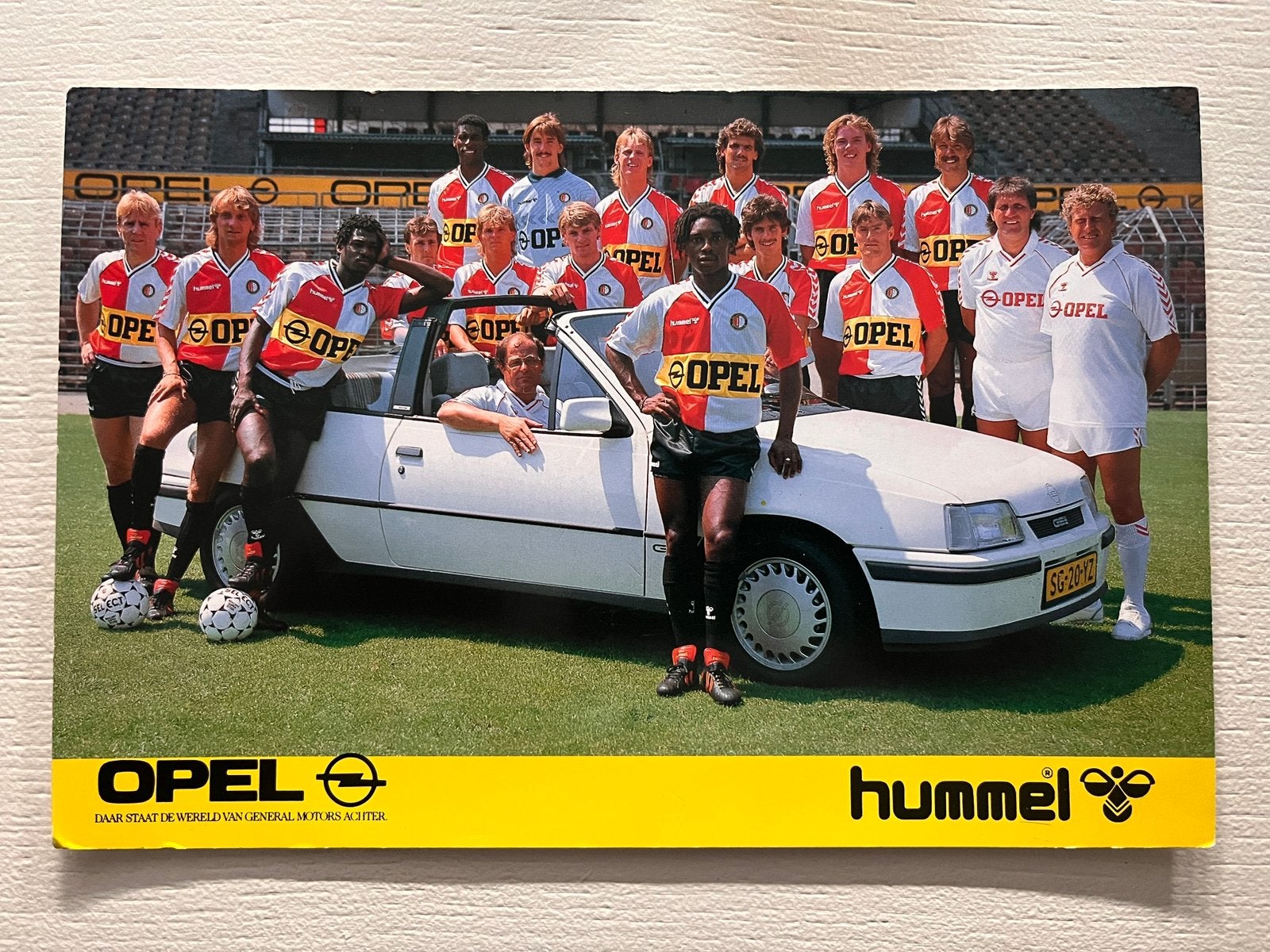 Feyenoord elftalkaart circa 24x16 cm, Ophalen of Verzenden, Zo goed als nieuw, Feyenoord