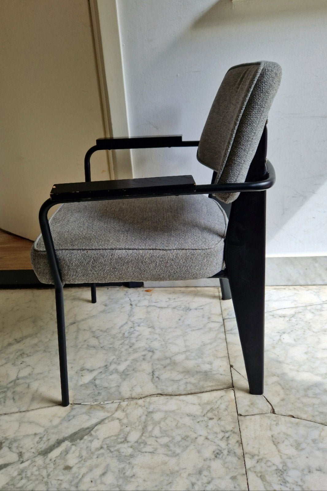 Designstoel relaxfauteuil eettafelstoel bureaustoel, Ophalen, Gebruikt, Grijs, Eén