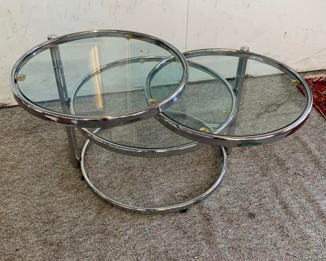 Tafel swivel salontafel Milo Baughman Leitmotiv Double, Huis en Inrichting, Verzenden