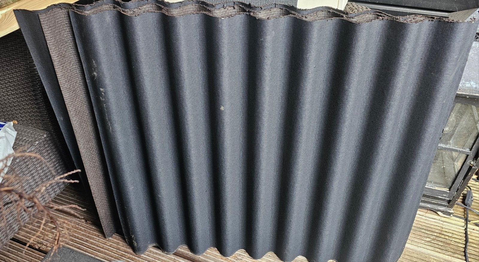 zwarte stukken bitumen golfplaten voor dakbedekking, Ophalen, Overige materialen, Zwart, Nieuw