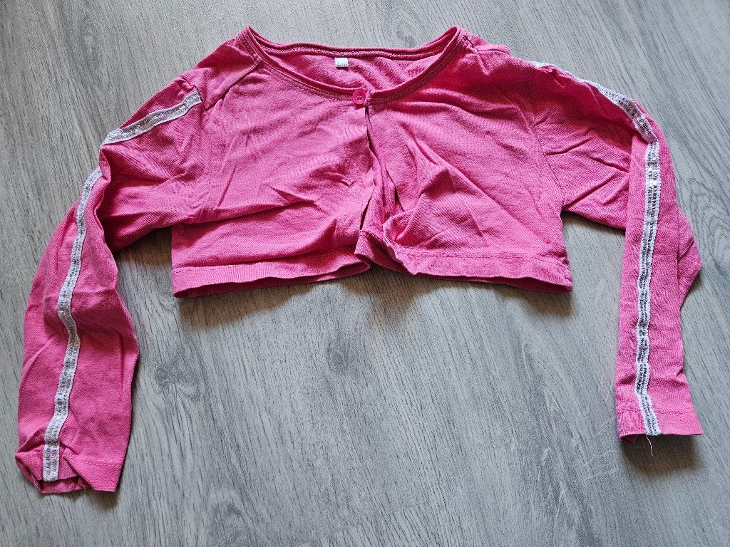 Roze bolero met glinster meisje maat 98/104 zeer goede staat, Kinderen en Baby's, Zeeman, Meisje, Trui of Vest, Ophalen of Verzenden
