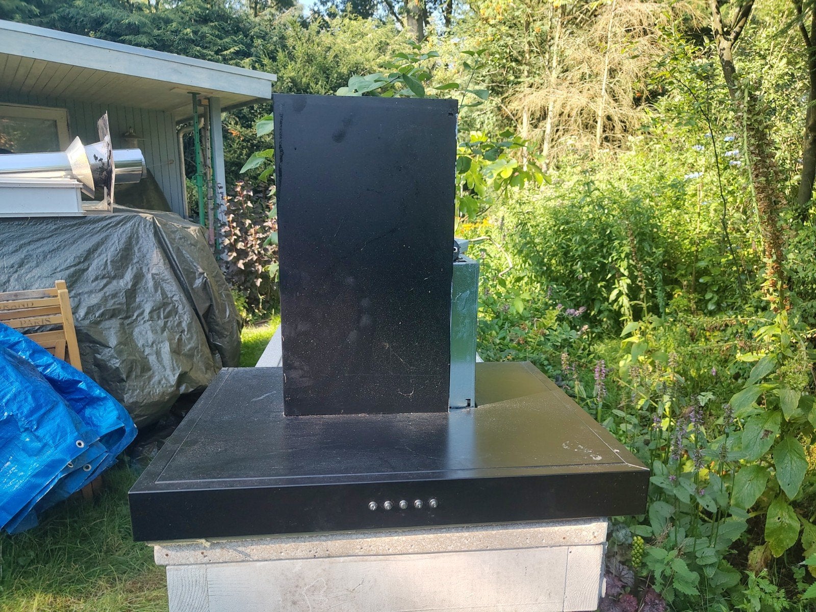Zwarte afzuigkap 60x47x45 cm - Ikea?, Ophalen, Gebruikt, Wandschouwkap, Vrijstaand