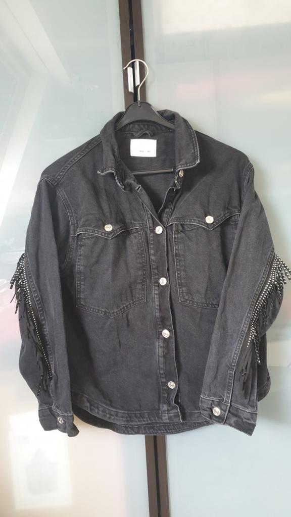 Zara jeansjasje/blouse met franjes mt 164 voor meisjes, Kinderen en Baby's, Kinderkleding | Maat 164, Ophalen of Verzenden, Zo goed als nieuw