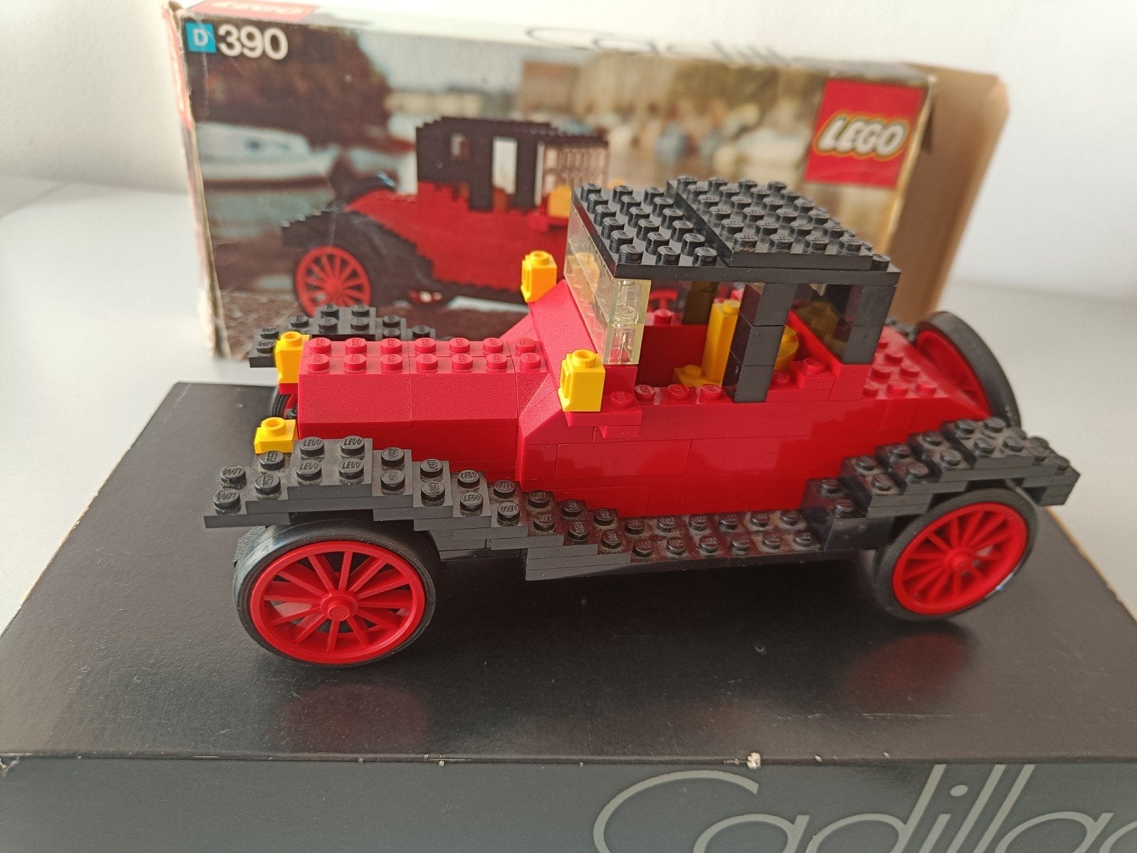 Lego 390 Hobby Sets Cadillac 1913, met doos en boekje, 1975, Ophalen of Verzenden, Gebruikt, Complete set, Lego