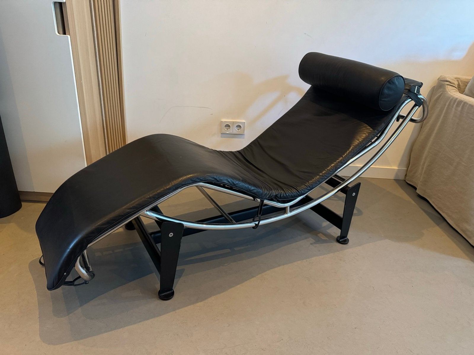 Design Chaise Longue LC4 reproductie - Le Corbusier stijl, Ophalen, Verstelbaar, Zwart, Stoel
