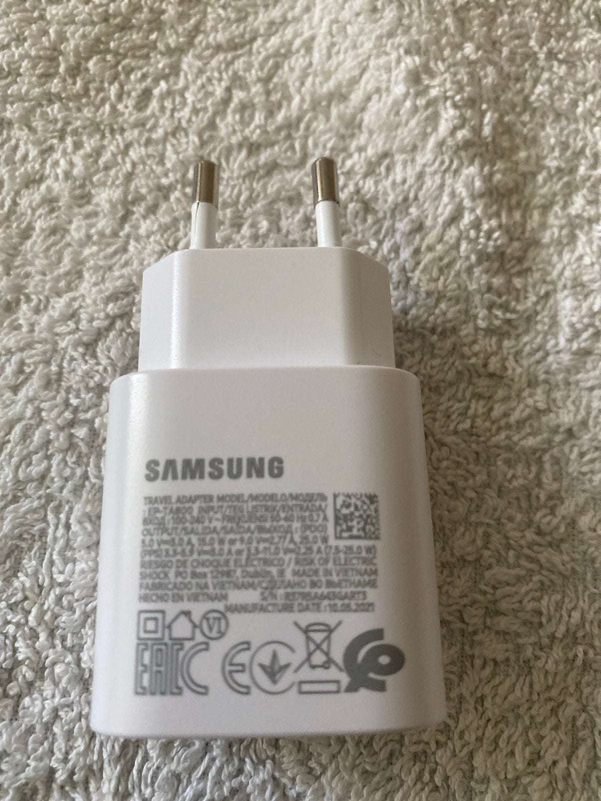 Samsung Originele Snellader USB-C Adapter in Fabrieksverpakk, Ophalen, Adapter, Nieuw, Samsung