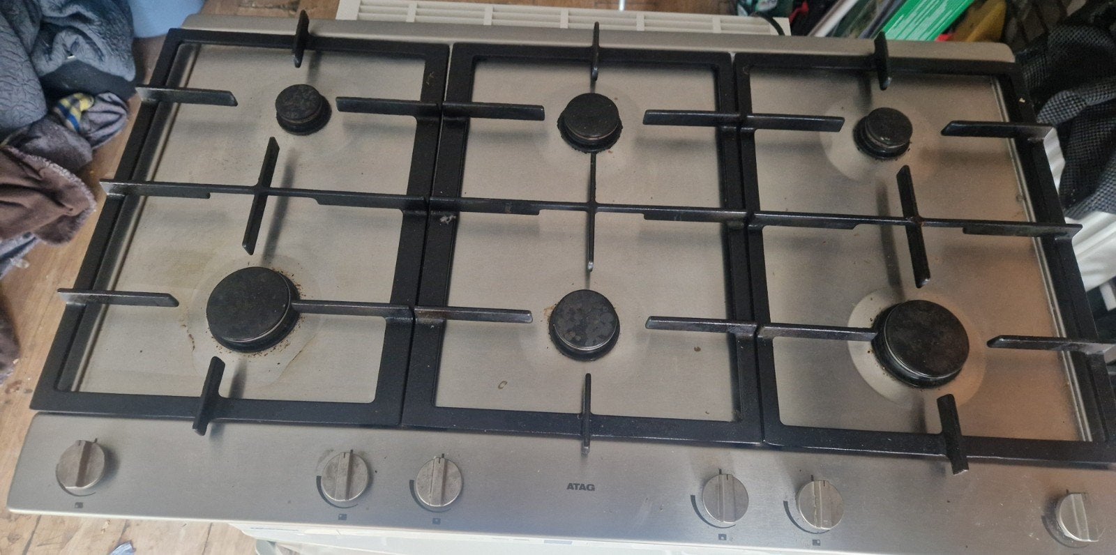 Atag  inbouw gaskookplaat met 6 pits, Witgoed en Apparatuur, Kookplaten, Ophalen, Inbouw, Gas, 5 kookzones of meer
