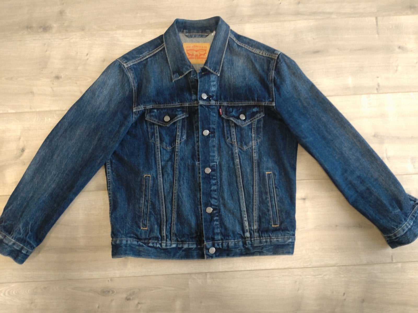 Klassiek Levi's Denim Jacket — Maat M, Levi's, Ophalen of Verzenden, Gedragen, Maat 48/50 (M)