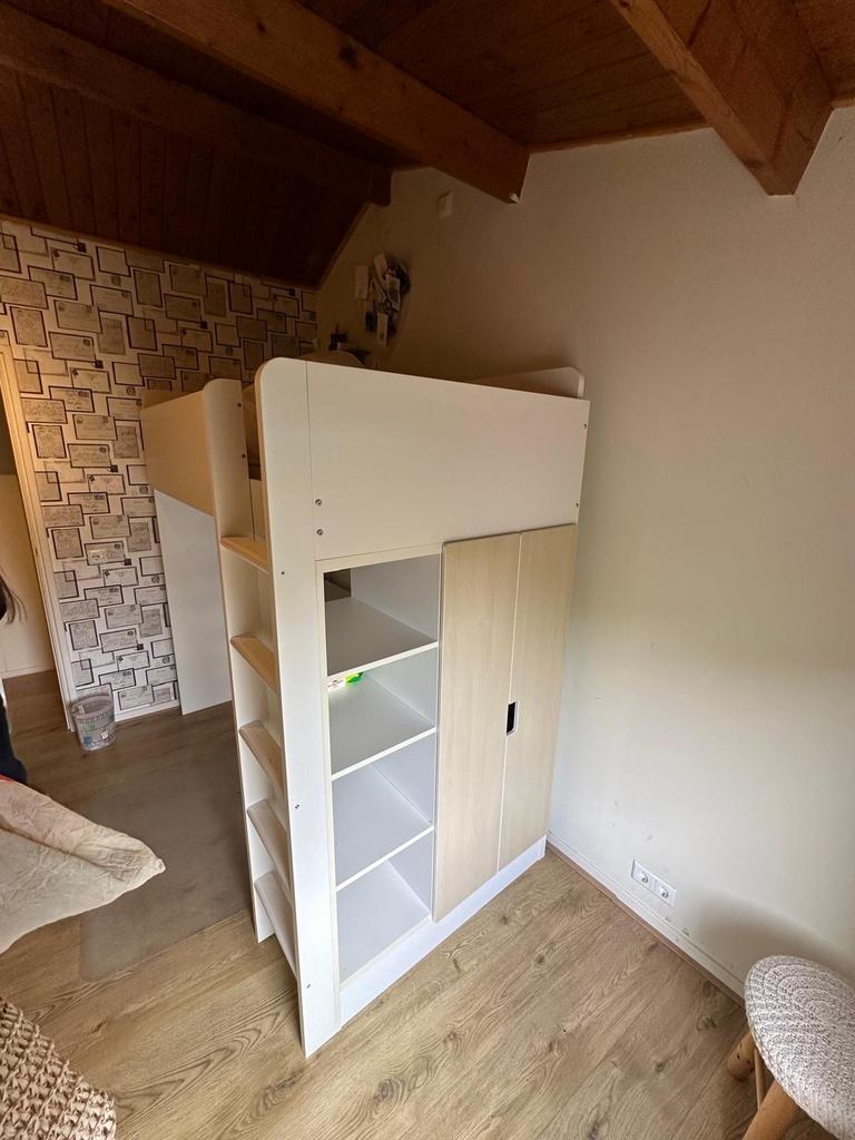 Prijsverlaging ! IKEA STUVA hoogslaper incl buro en kast, Kinderen en Baby's, Ophalen, Gebruikt, Hoogslaper