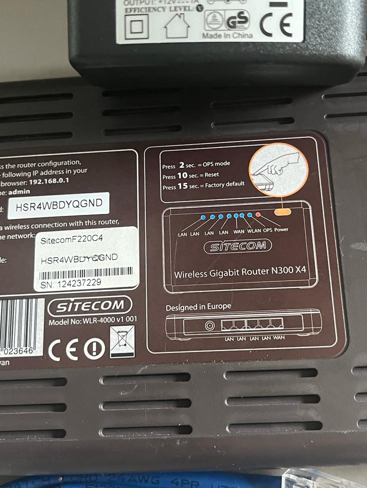 Sitecom Wireless Gigabit Router N300 X4 (WLR-4000), Ophalen of Verzenden, Gebruikt, Router