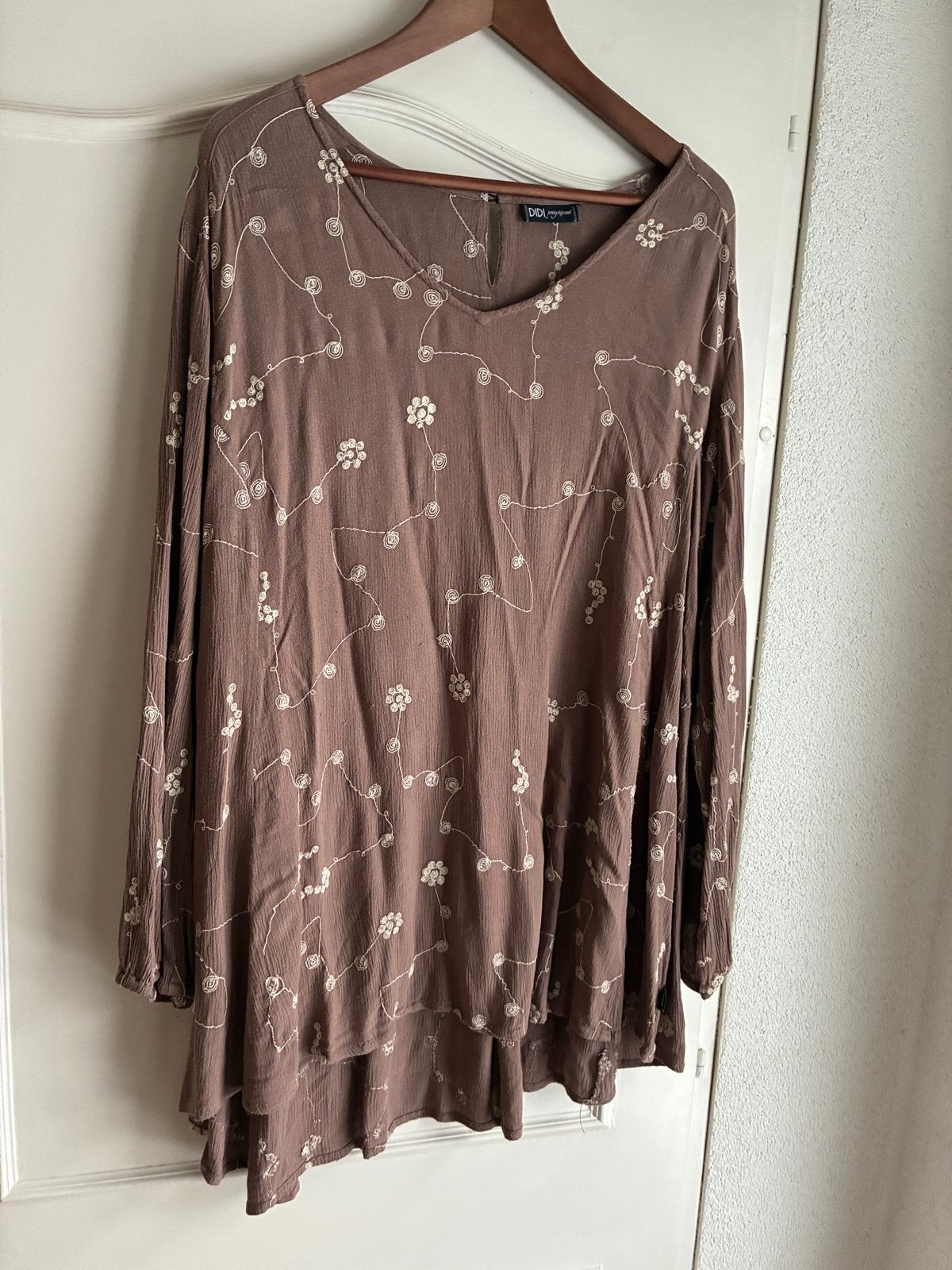 DIDI Tuniek met borduursels - Maat 44, Verzenden, Gedragen, Maat 42/44 (L), Bruin