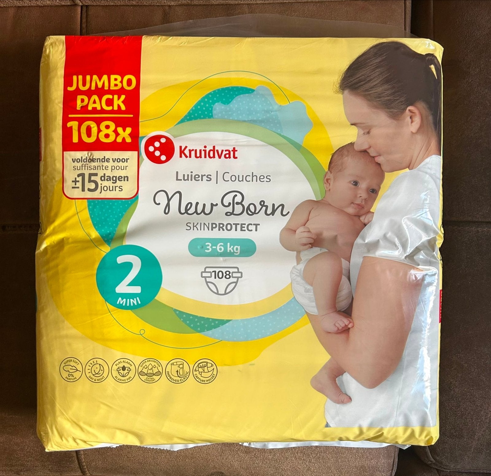 Kruidvat New Born Luiers Maat 2 Mini (3-6 kg) - Jumbo Pack 1, Ophalen, Nieuw