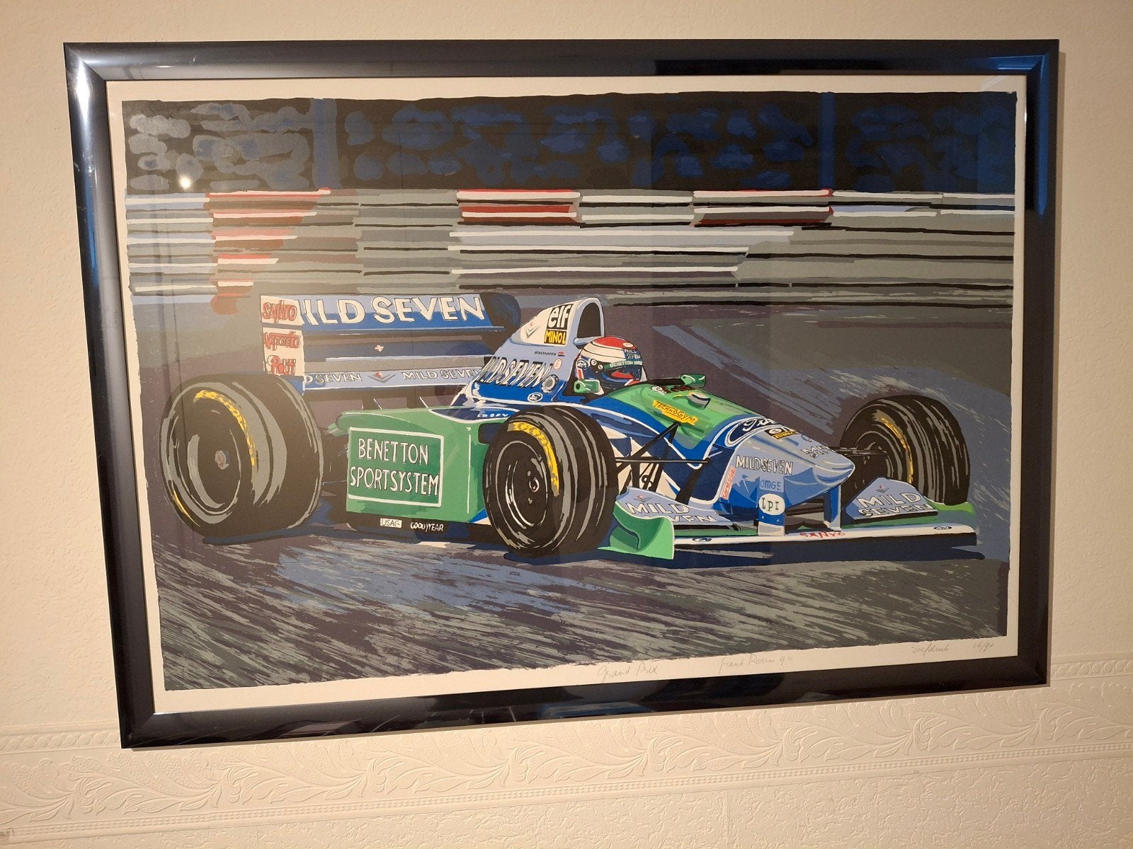 Jos Verstappen Benetton B194 1994 zeefdruk, Ophalen, Zo goed als nieuw, Formule 1