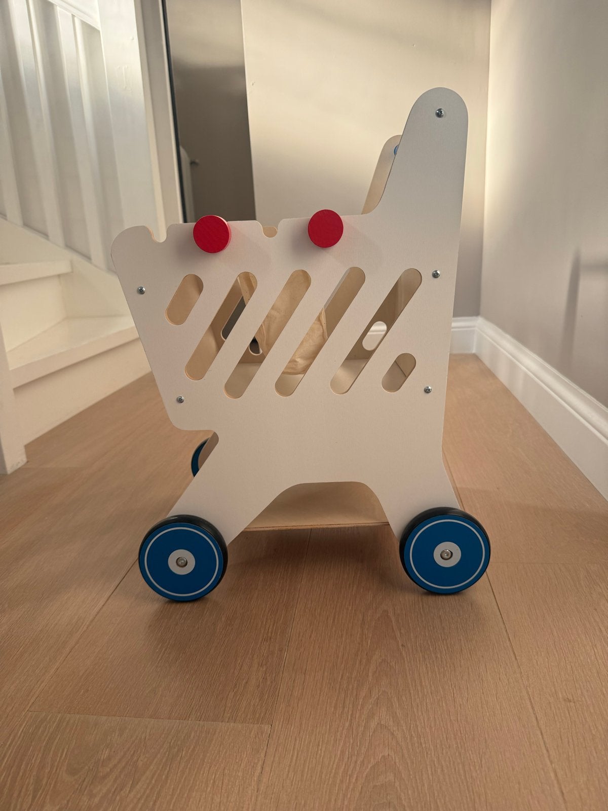 Houten loopwagen/boodschappenwagentje voor kinderen, Kinderen en Baby's, Ophalen of Verzenden, Zo goed als nieuw, Jongen of Meisje