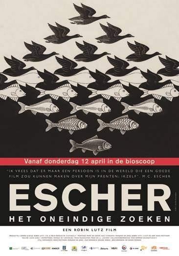 ESCHER  :  HET   ONEINDIGE   ZOEKEN       filmposter., Rechthoekig Staand, Verzenden, Nieuw, A1 t/m A3