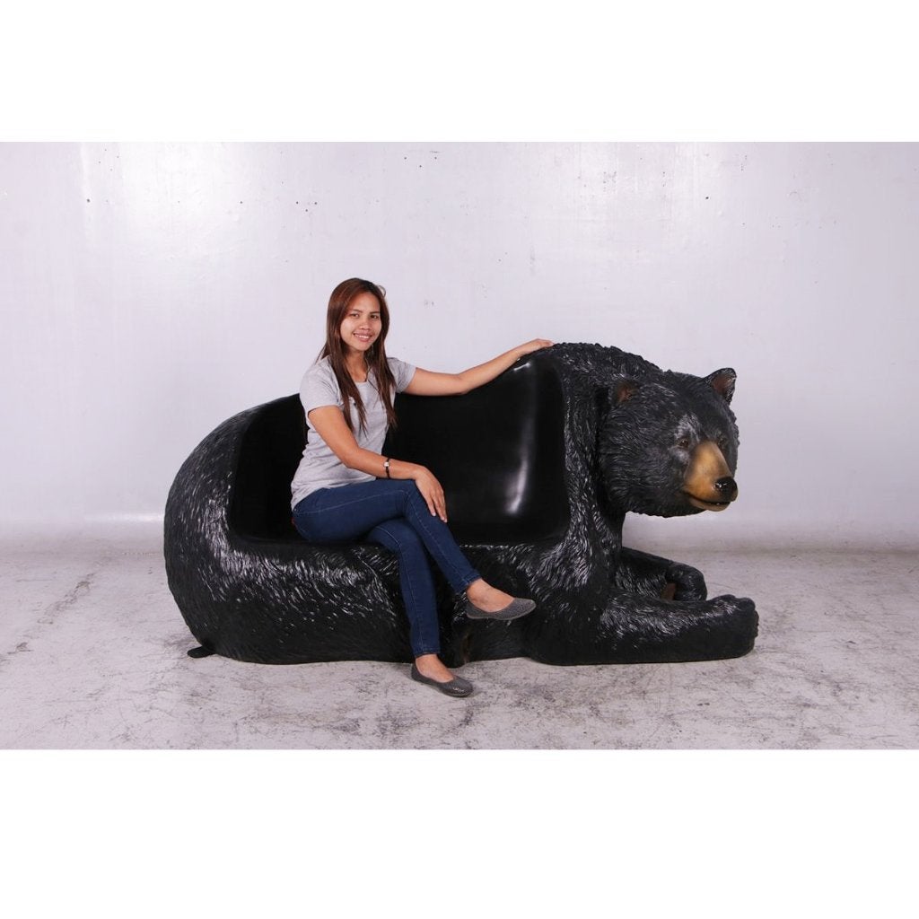 Black Polar Bear bank 200 cm - poolbeer bank polyester