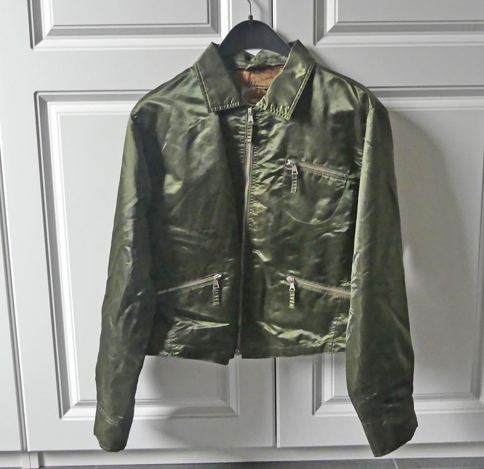 Eddy's Jackets vintage jasje glimmend groen maat L - 40 / 42, Maat 38/40 (M), Ophalen of Verzenden, Jasje, Eddy's Jackets