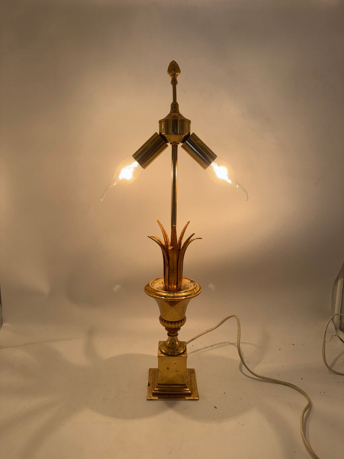 Vintage Boulanger Ananas Lamp – Hollywood Regency – 56 cm, Antiek en Kunst, Ophalen of Verzenden