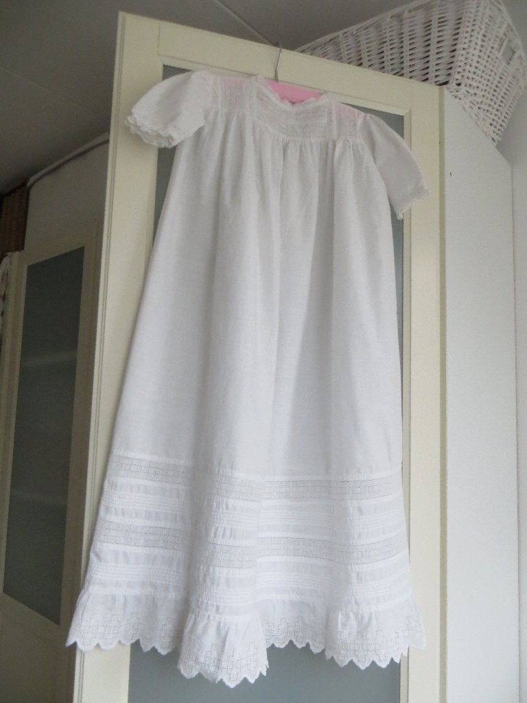 doopjurkje/Doop/Baby/broderie/kant/wit/vintage/katoen, Ophalen of Verzenden, Kinderen