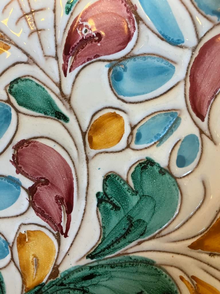 Prachtige handgeschilderde Italiaanse schaal, 28cm, Antiek en Kunst, Antiek | Schalen, Ophalen