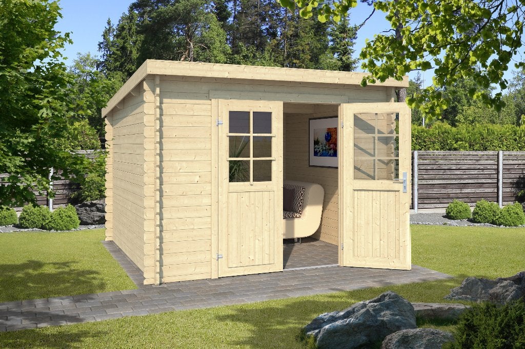 Blokhut Nadia 275x275 Onbehandeld vuren, Verzenden, Nieuw