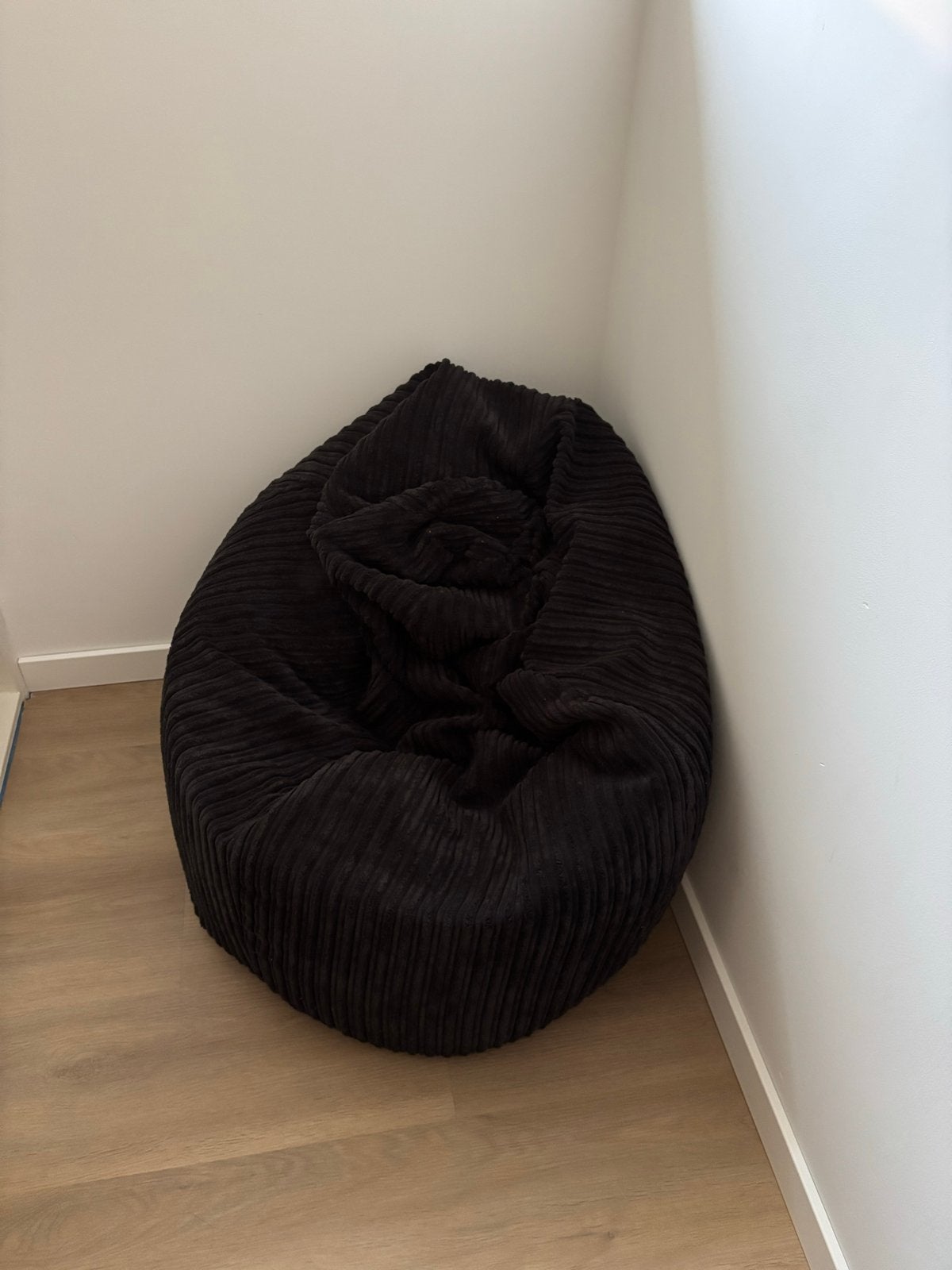 Lounge Pug Zitzak Gaming Stoel Corduroy Zwart, Huis en Inrichting, Ophalen, Zo goed als nieuw, Zwart, Zitzakstoel