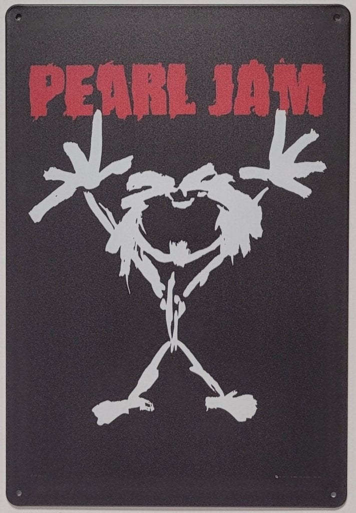 Pearl Jam Stickman reclamebord van metaal wandbord deco, Info@deconoord.nl, Deco Noord, Nieuw, Ophalen of Verzenden