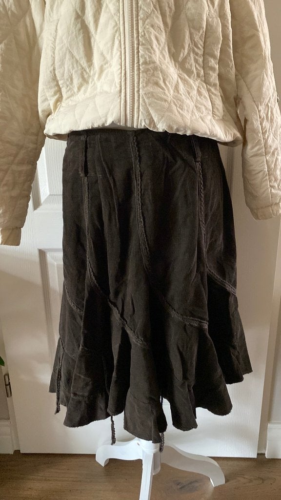 Rok Bruin Gipsy style Rib Maat 42 Merk Enjoy, Kleding | Dames, Rokken, Bruin, Maat 42/44 (L), Enjoy, Ophalen of Verzenden