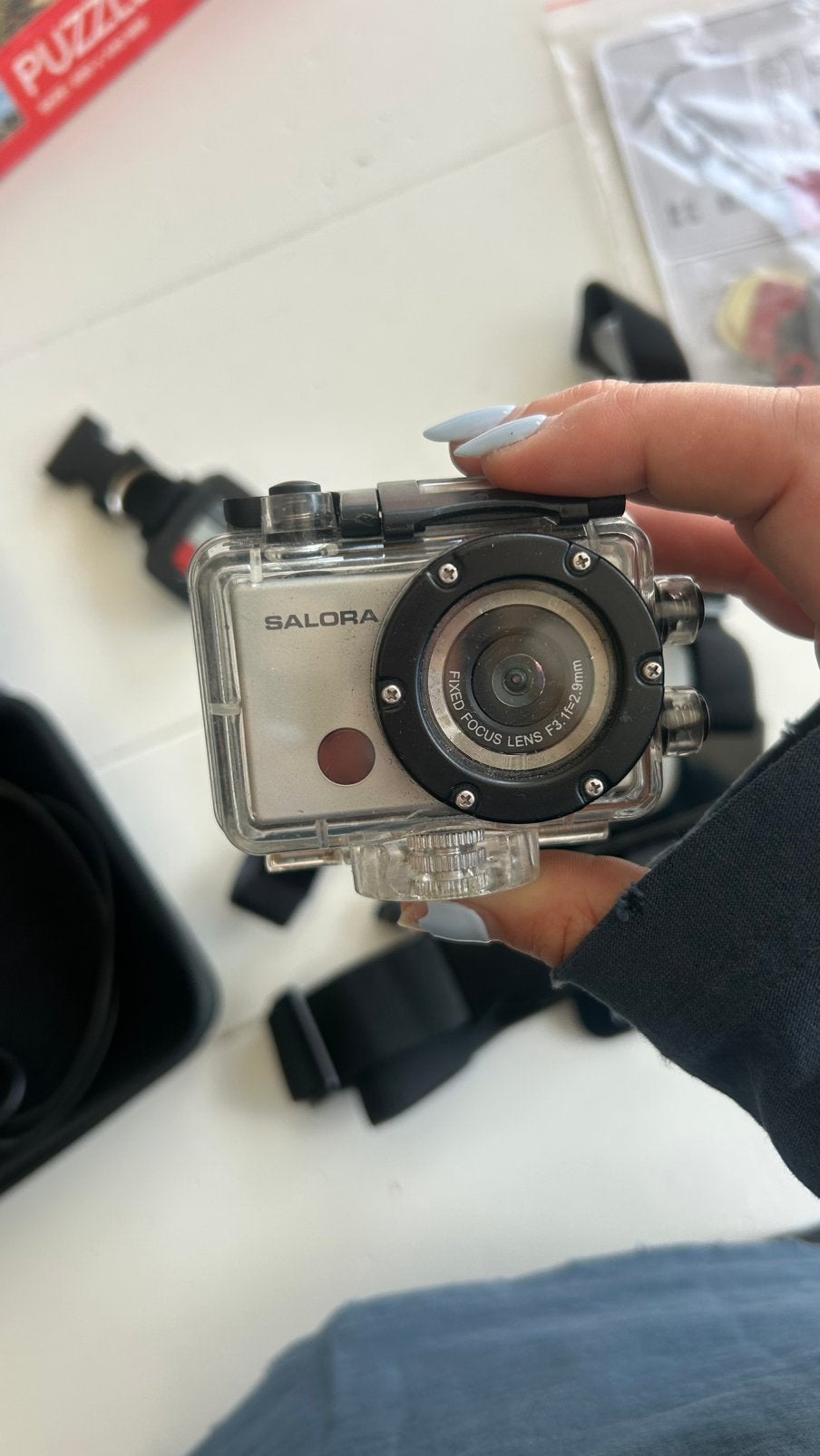 Salora Action Cam met accessoires en koffer, Ophalen of Verzenden, Zo goed als nieuw, Overige merken