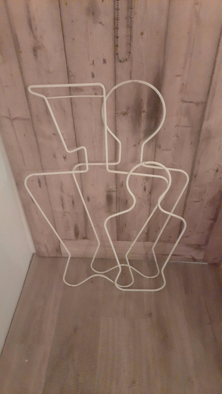 Kleding presentatie hangers man vrouw kind,lees beschrijving, Verzenden, Gebruikt, Wit, Metaal