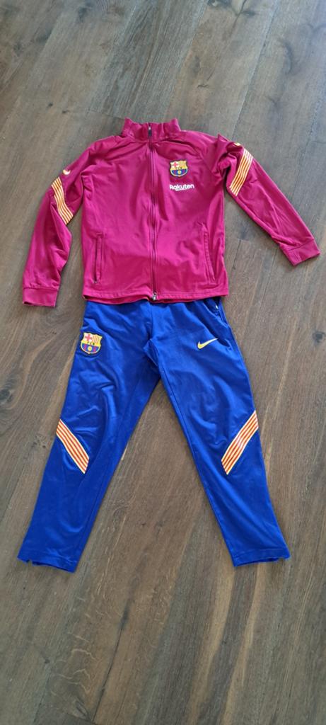 FC Barcelona trainingspak maat 147-158 (L), Ophalen of Verzenden, Gebruikt, Maat 158