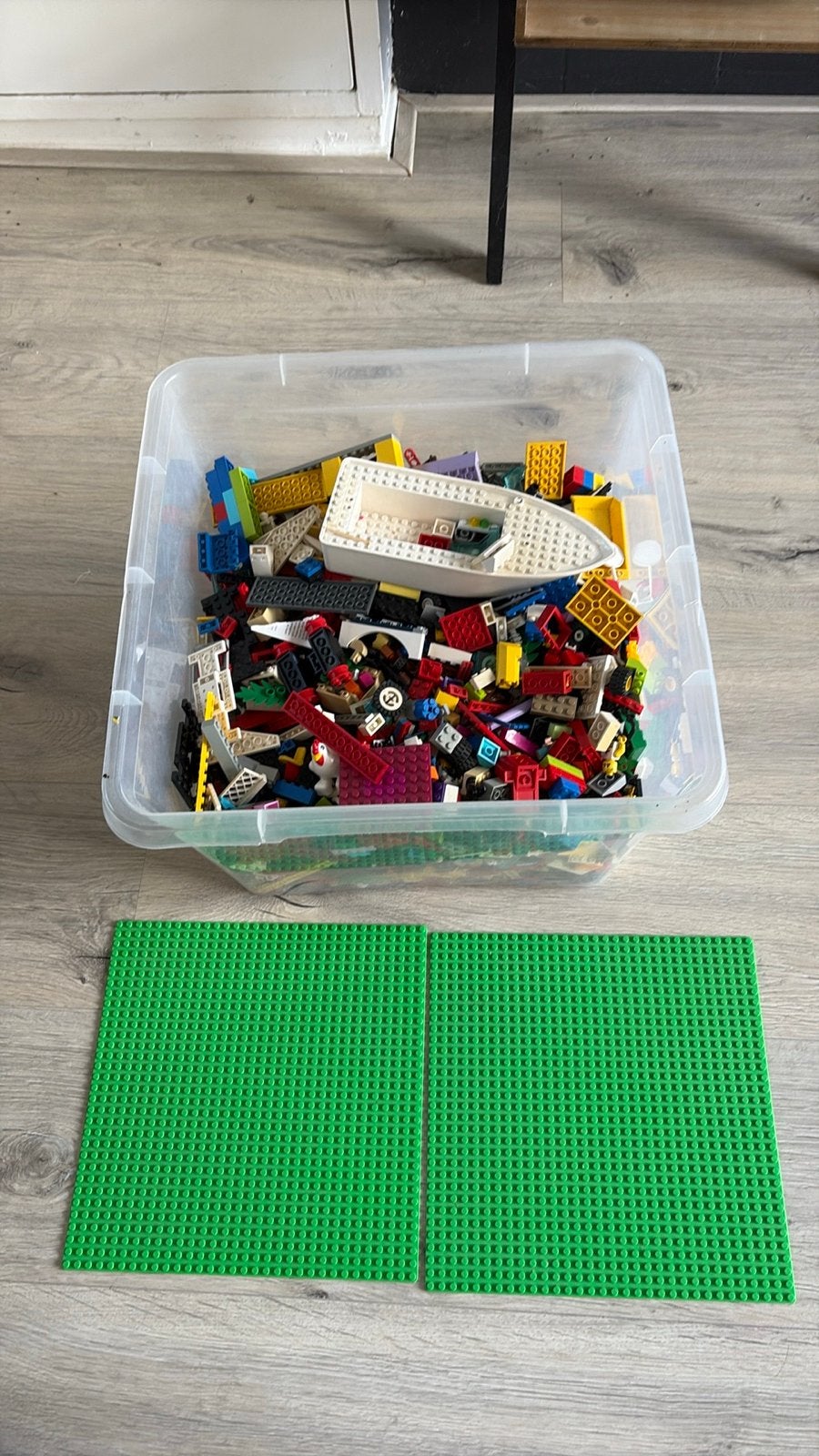 Grote doos LEGO met grondplaten, Gebruikt, Inclusief extra onderdelen, Lego, Ophalen of Verzenden