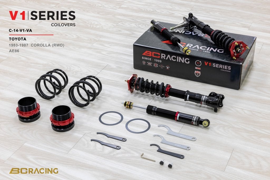 BC Racing schroefset V1-VA serie - Toyota Corolla AE86 83-87, Ophalen of Verzenden
