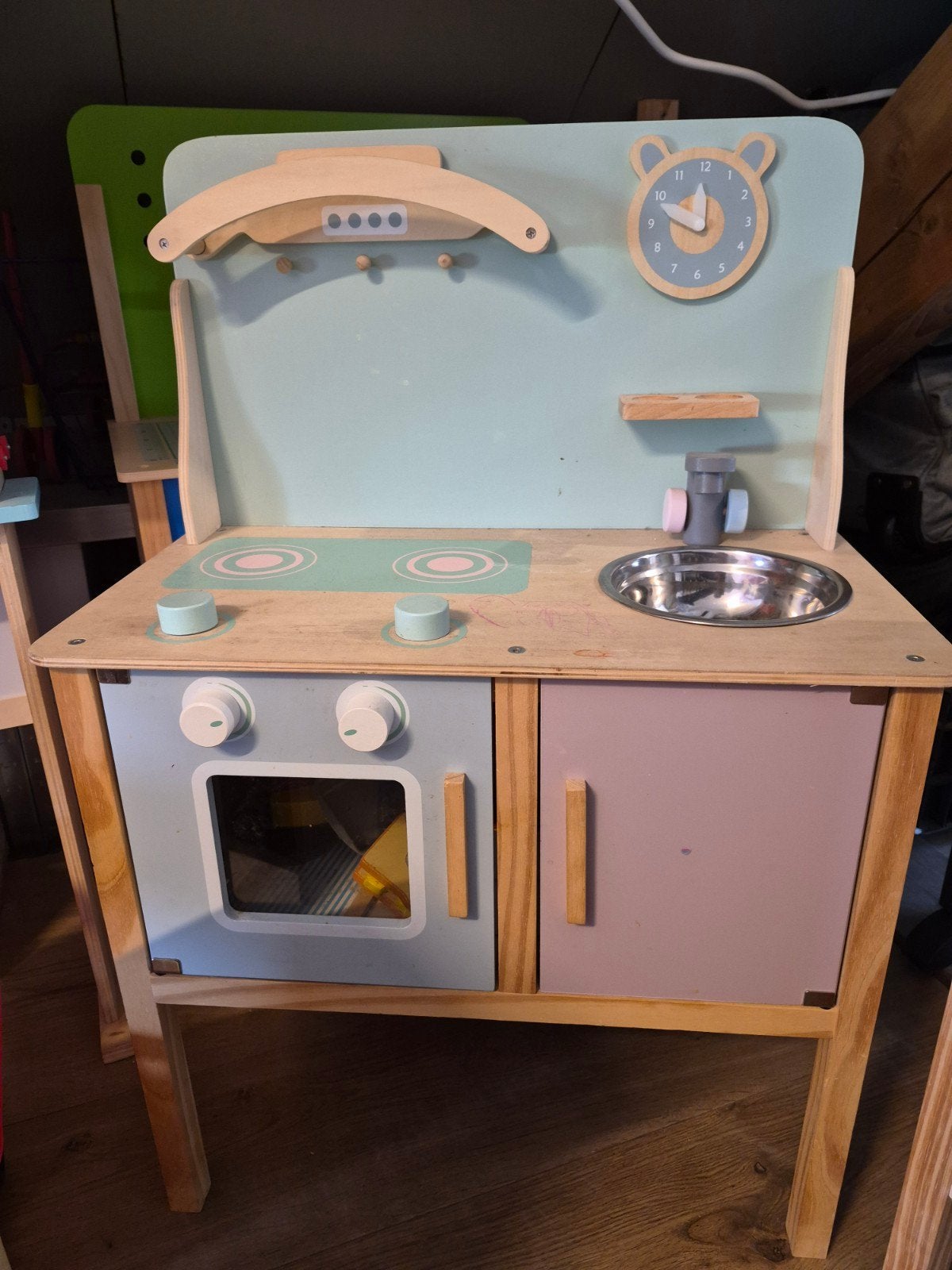 Houten kinderkeuken met accessoires, Ophalen, Gebruikt, Hout, Speelkeuken