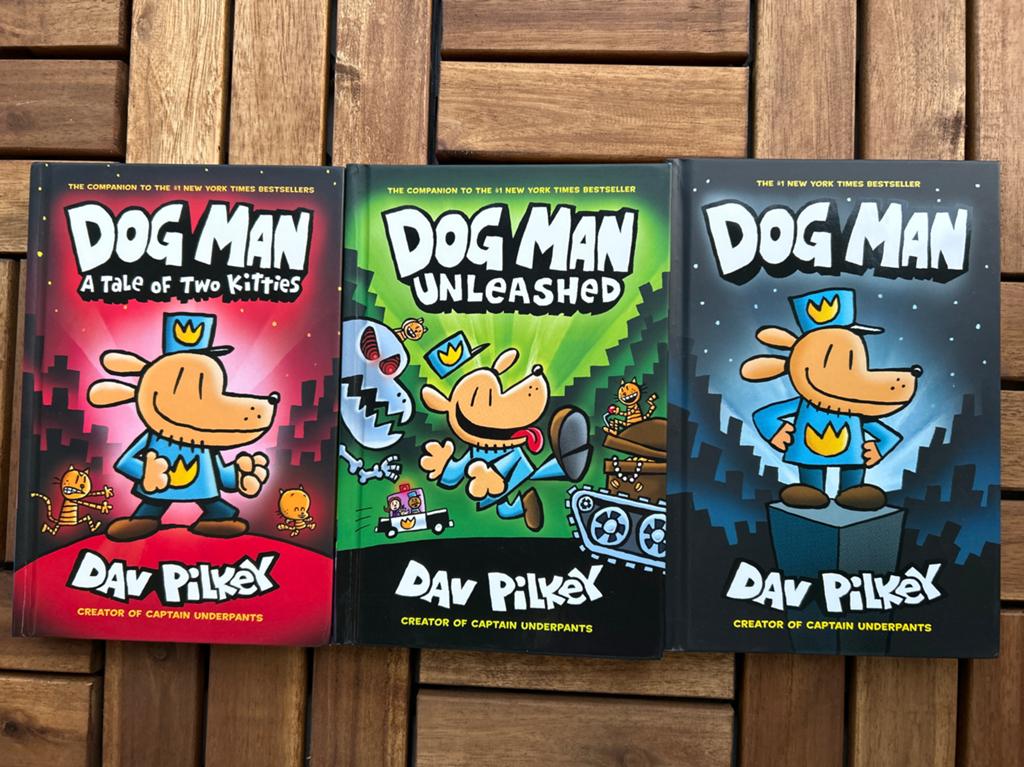 Dog Man Boekenreeks - 3 delen van Dav Pilkey, Ophalen, Zo goed als nieuw, Fictie algemeen