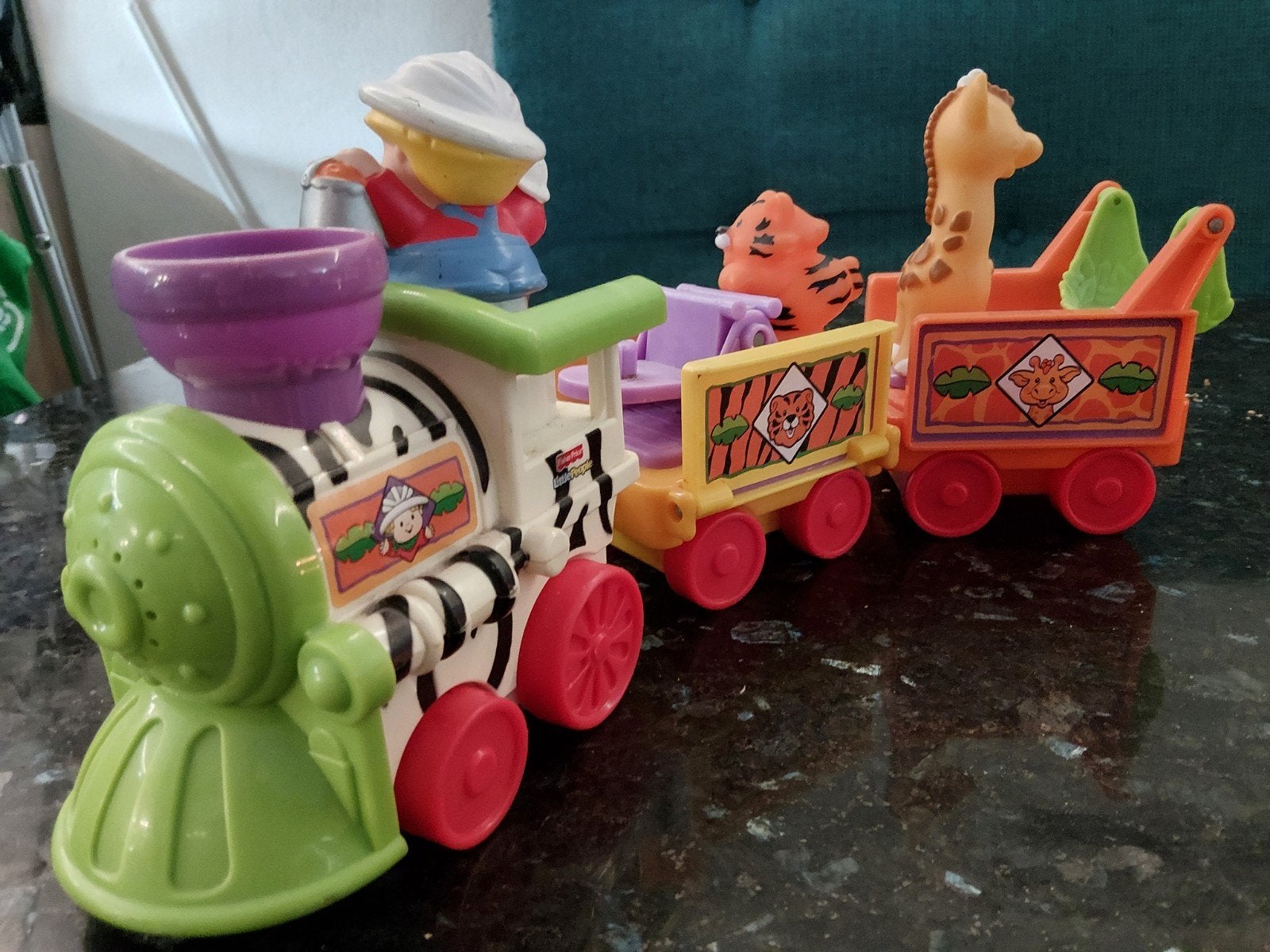 Fisher-Price Little People Safari Trein met Geluid, Ophalen of Verzenden, Gebruikt, Overige typen, Met licht