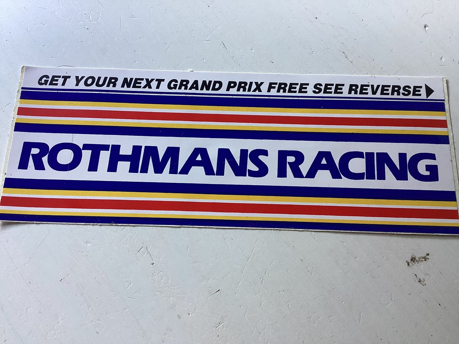 Sticker Rothmans Racing, Verzenden, Zo goed als nieuw, Sport