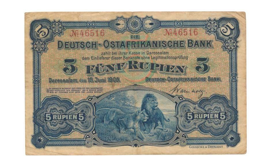 Duits Oost-Afrika 5 Rupien 1905