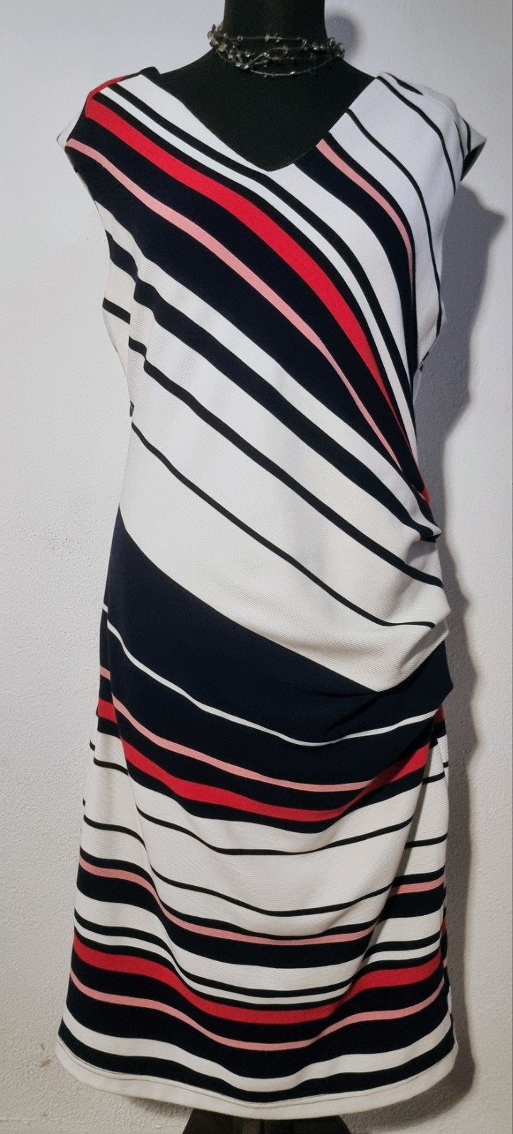 KAFFE viscose Stretch Jurk L NIEUW, Kleding | Dames, Jurken, Nieuw, Maat 42/44 (L), Blauw, Onder de knie, Ophalen of Verzenden