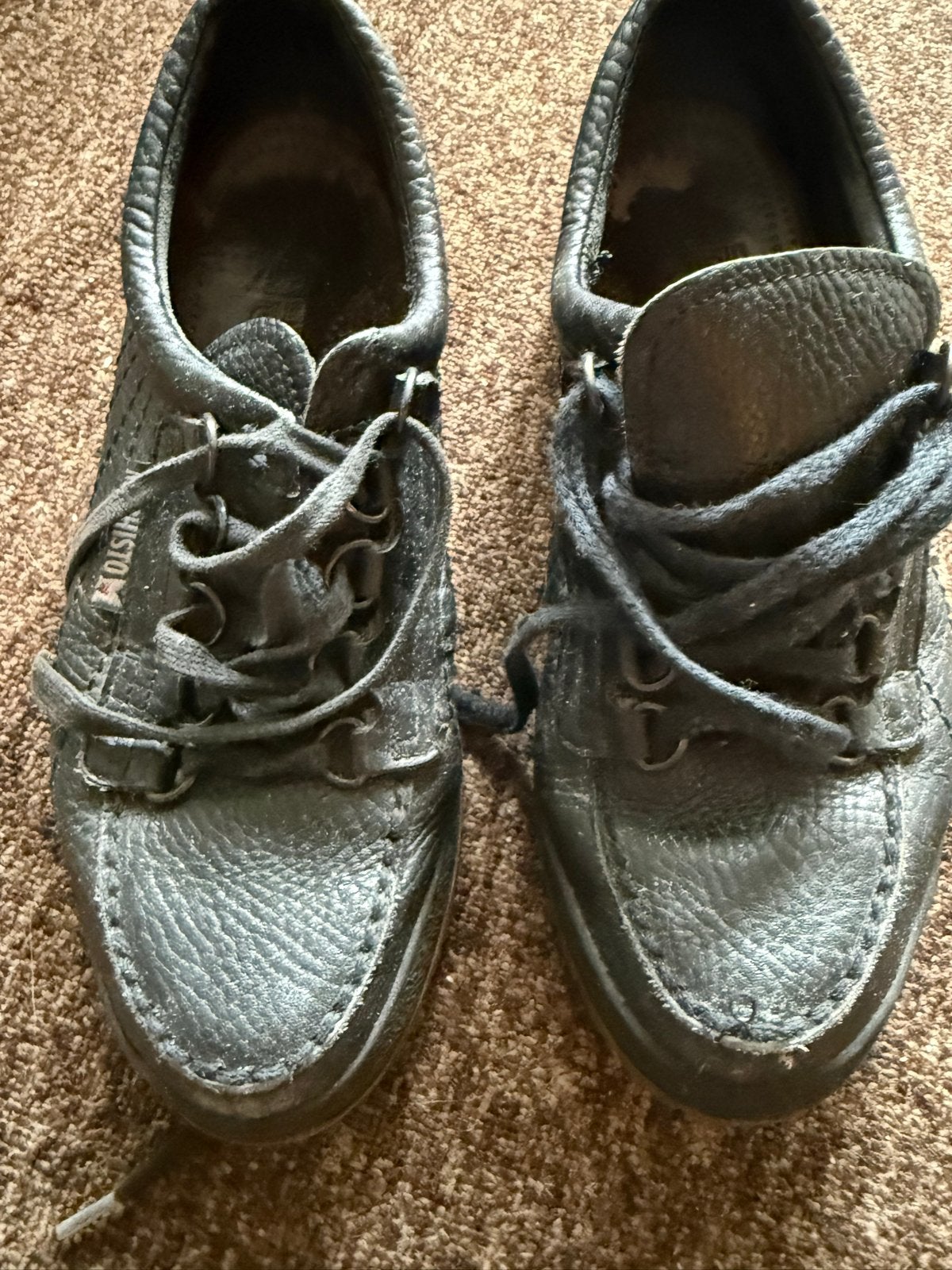 Mephisto zwarte leren veterschoenen, maat 38, Ophalen of Verzenden, Gedragen, Zwart, Veterschoenen
