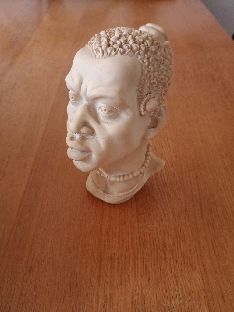 Bust buste Afrikaanse man hoofd afrika afrikaans, Antiek en Kunst, Ophalen of Verzenden, Buste