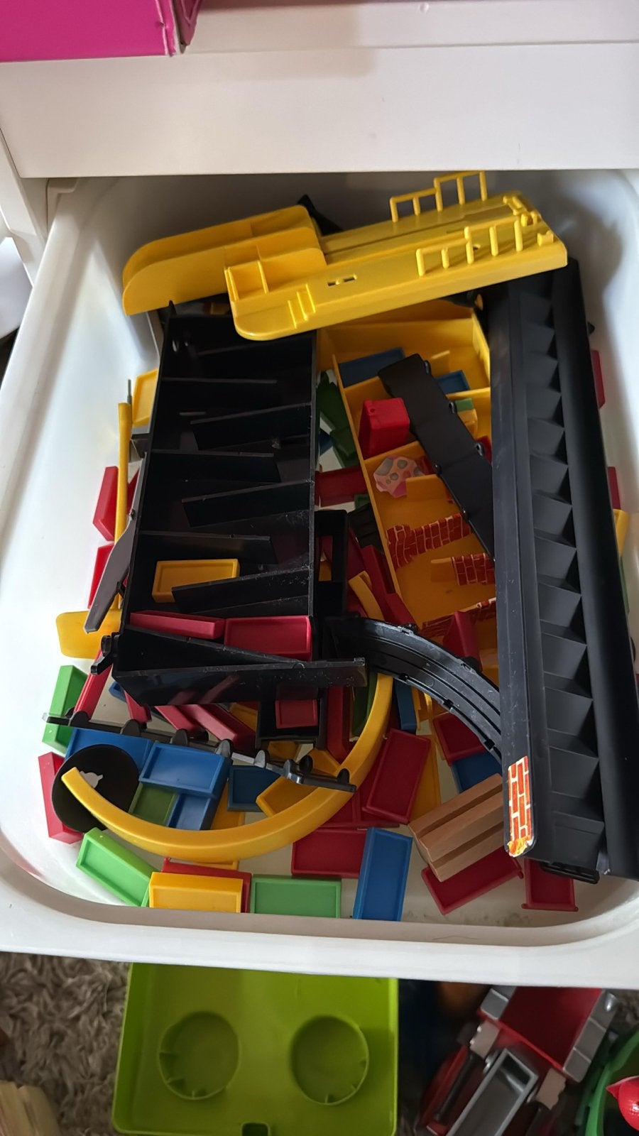 Grote set dominostenen met banen en accessoires, Ophalen of Verzenden, Gebruikt, Jongen of Meisje