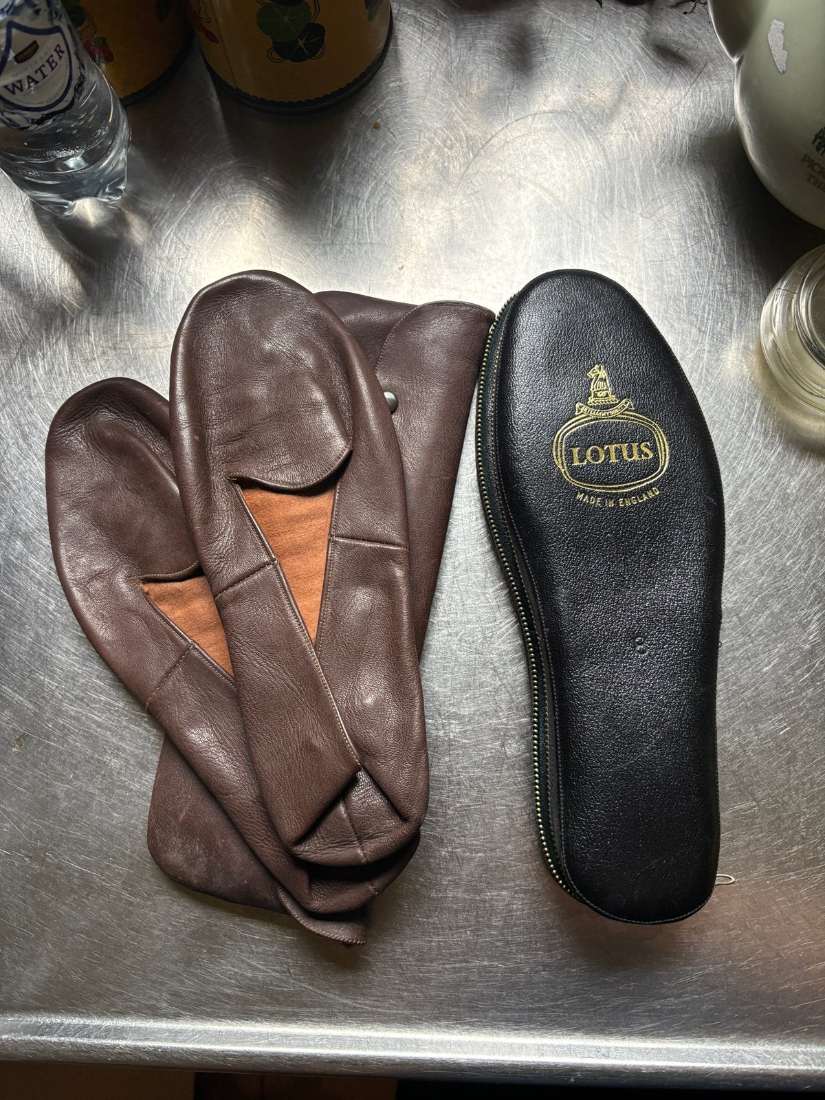 Vintage reis pantoffels, Ophalen of Verzenden, Heren