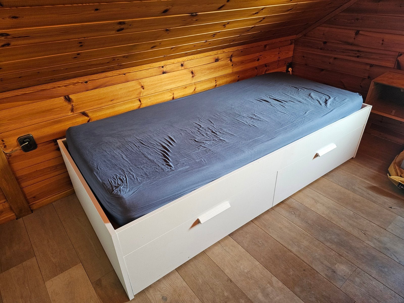 IKEA 1 persoonsbed Brimnes, Huis en Inrichting, Slaapkamer | Bedden, Ophalen, Gebruikt, 90 cm, Eenpersoons