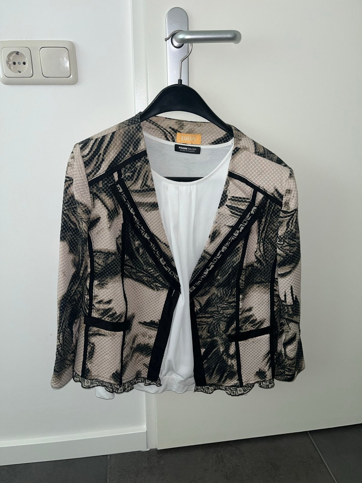 Stijlvol Jasje van Frank Walder - Maat M, Maat 38/40 (M), Beige, Ophalen of Verzenden, Zo goed als nieuw